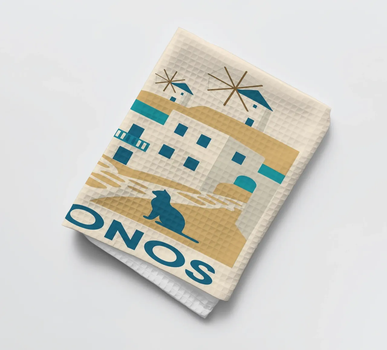 Échappée ensoleillée à Mykonos torchon de JETLAG | affiches voyage