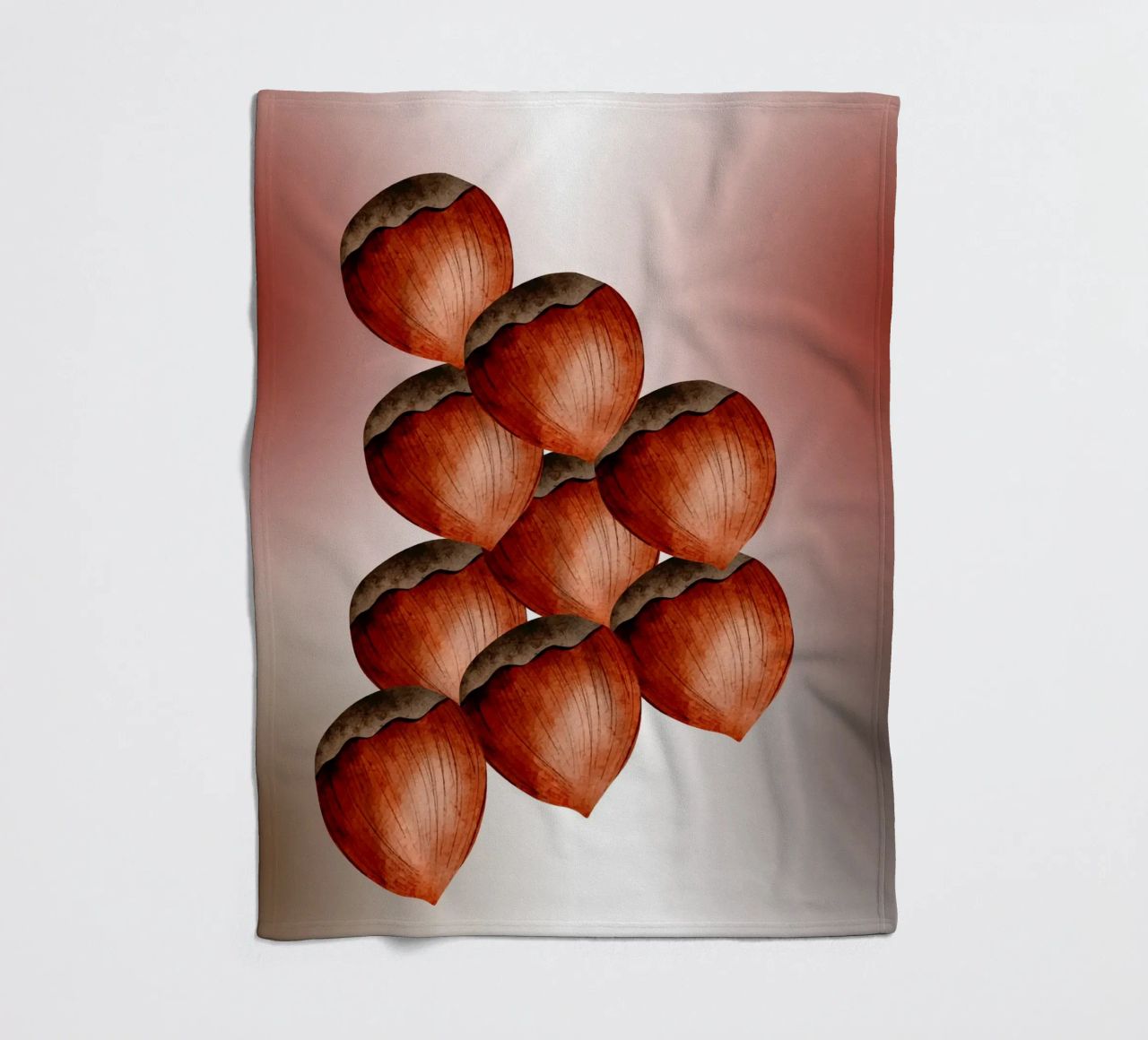 Nocciola 3D art - Taccuino minimalista coperta in pile da nsbdesign