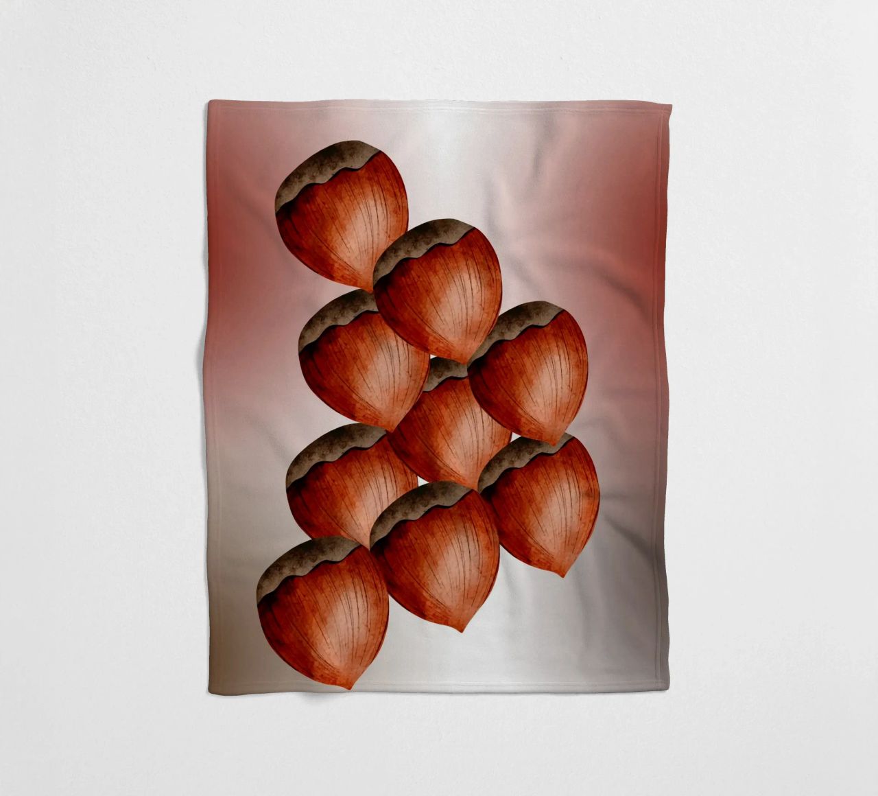 Nocciola 3D art - Taccuino minimalista coperta in pile da nsbdesign