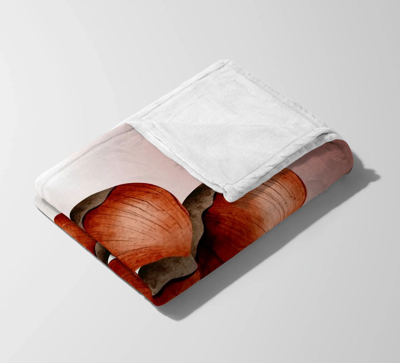 Nocciola 3D art - Taccuino minimalista coperta in pile da nsbdesign
