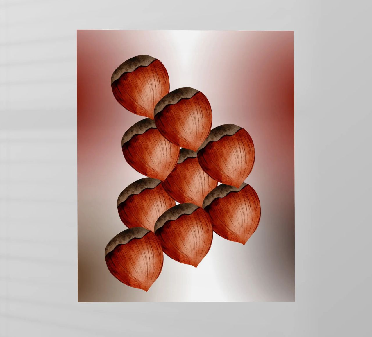 Nocciola 3D art - Taccuino minimalista pellicola backlit da nsbdesign