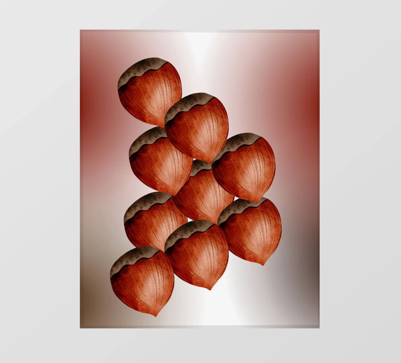 Nocciola 3D art - Taccuino minimalista pellicola backlit da nsbdesign