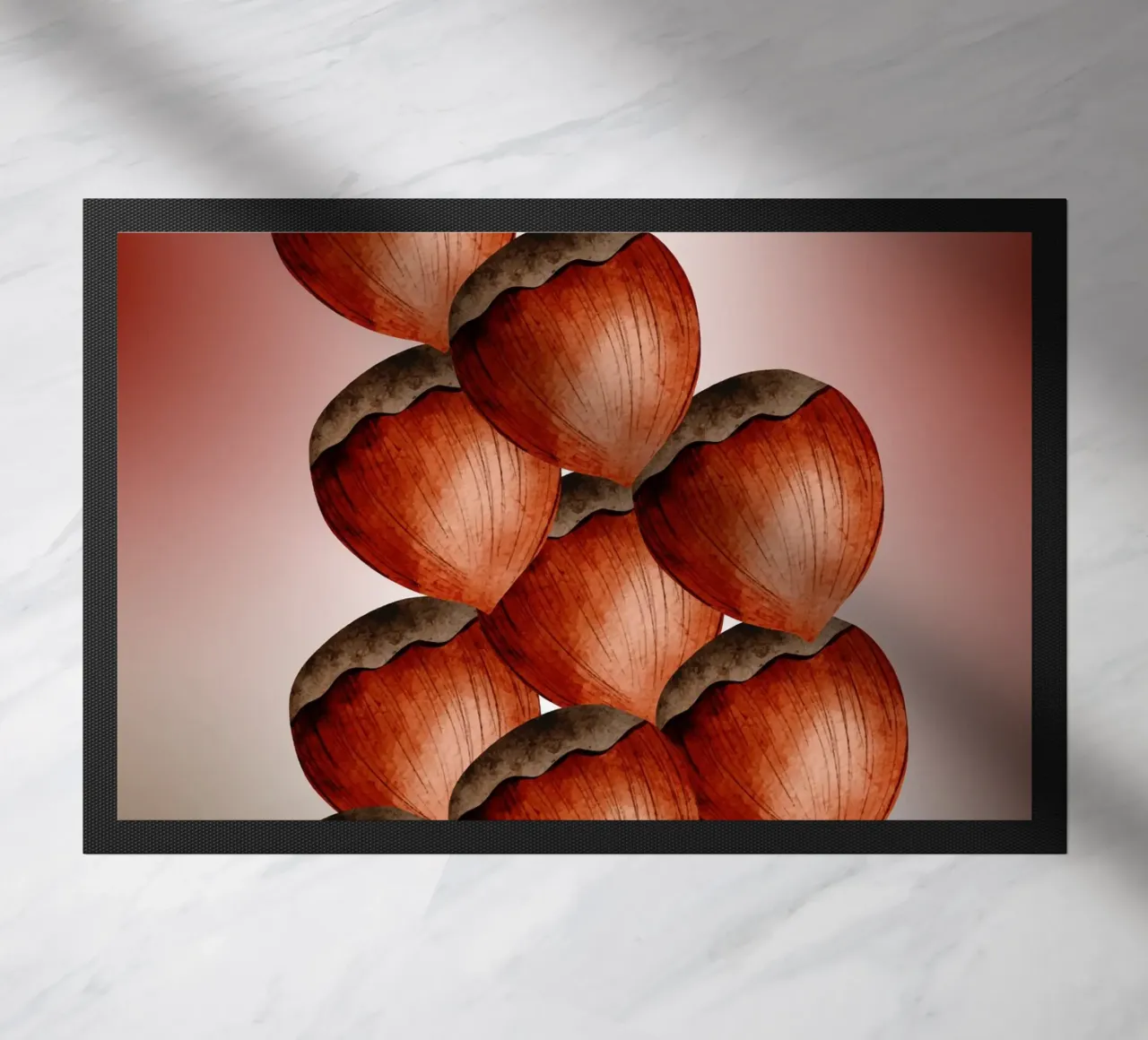 Hazelnut 3D art - Minimalist notebook doormat by StrindesignStudio