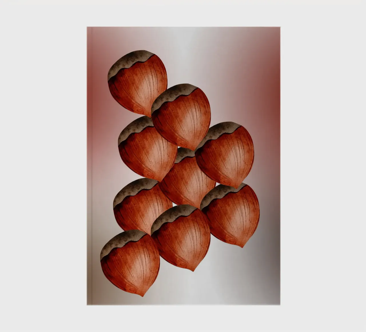 Hazelnut 3D art - Minimalist notebook notebook by StrindesignStudio