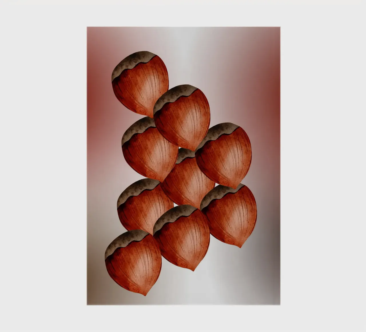 Hazelnut 3D art - Minimalist notebook notebook by StrindesignStudio