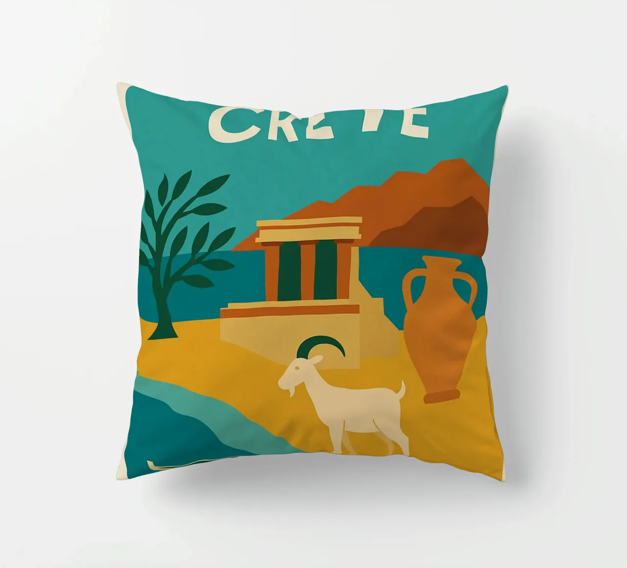 Creta - Terra di miti e di luce cuscino da JETLAG | affiches voyage