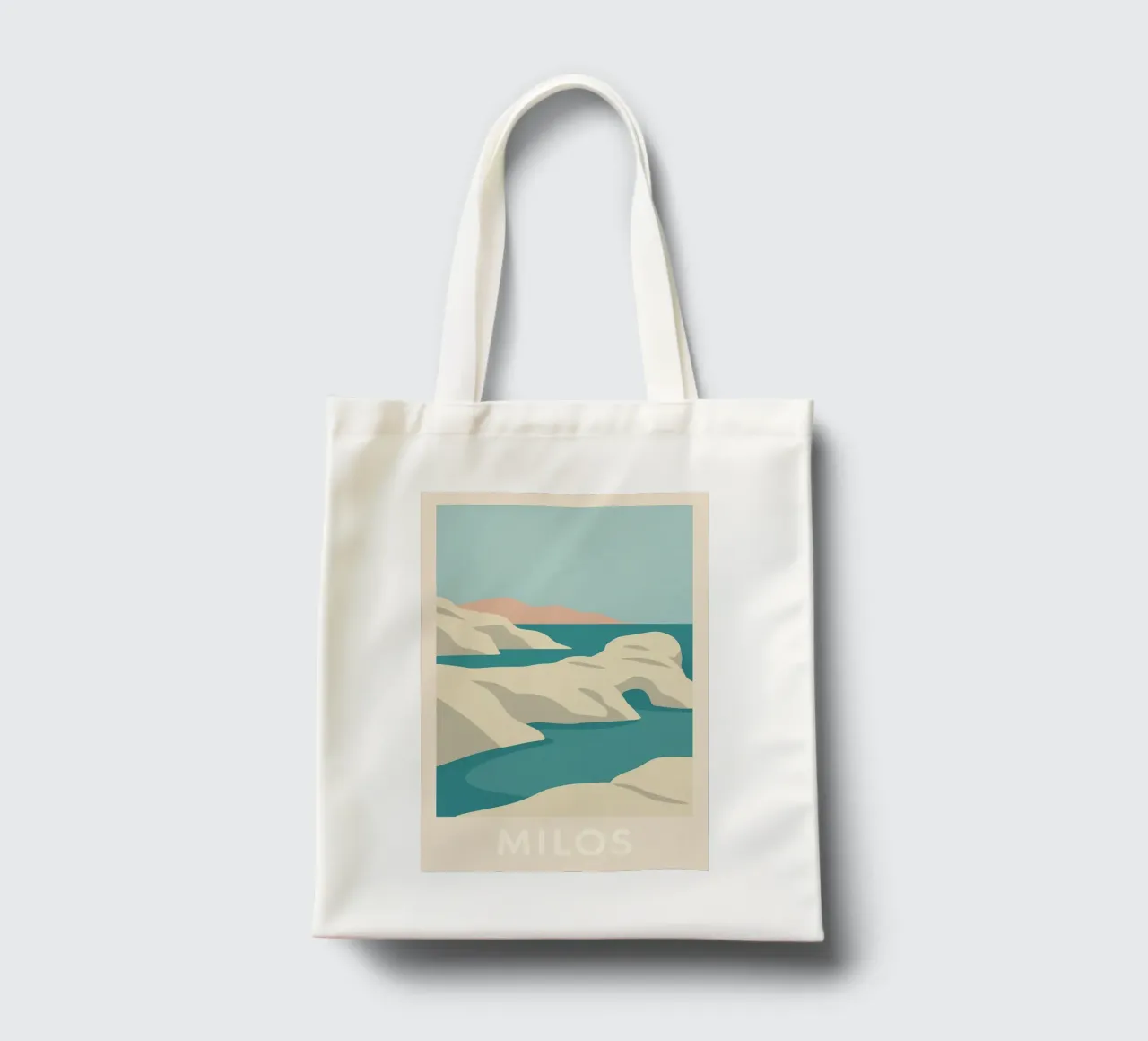 Milos - Bellezza cruda e minerale borsa in juta da JETLAG | affiches voyage