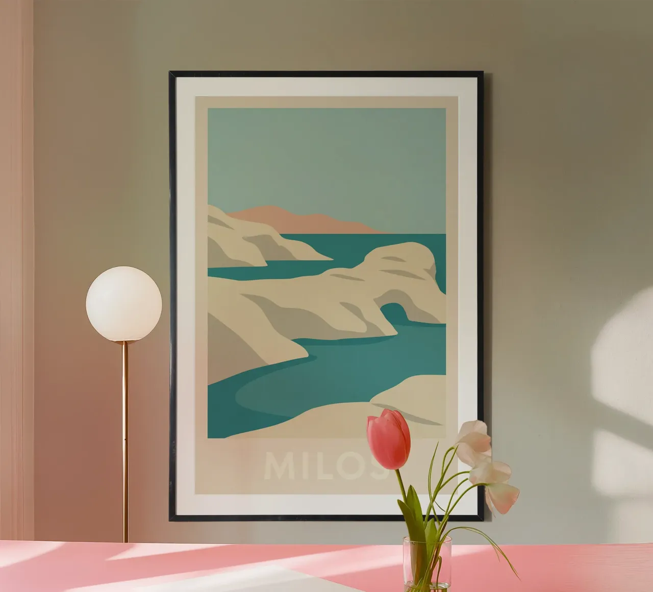 Milos - Bellezza cruda e minerale carta hahnemühle da JETLAG | affiches voyage
