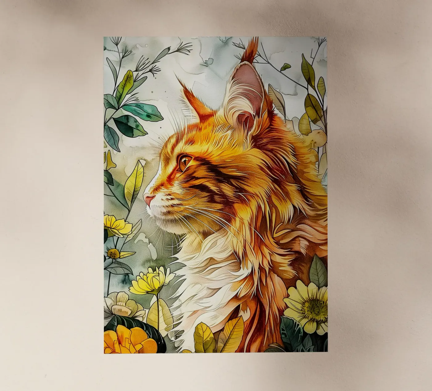 Gatto zenzero pellicola backlit da Lionmixart
