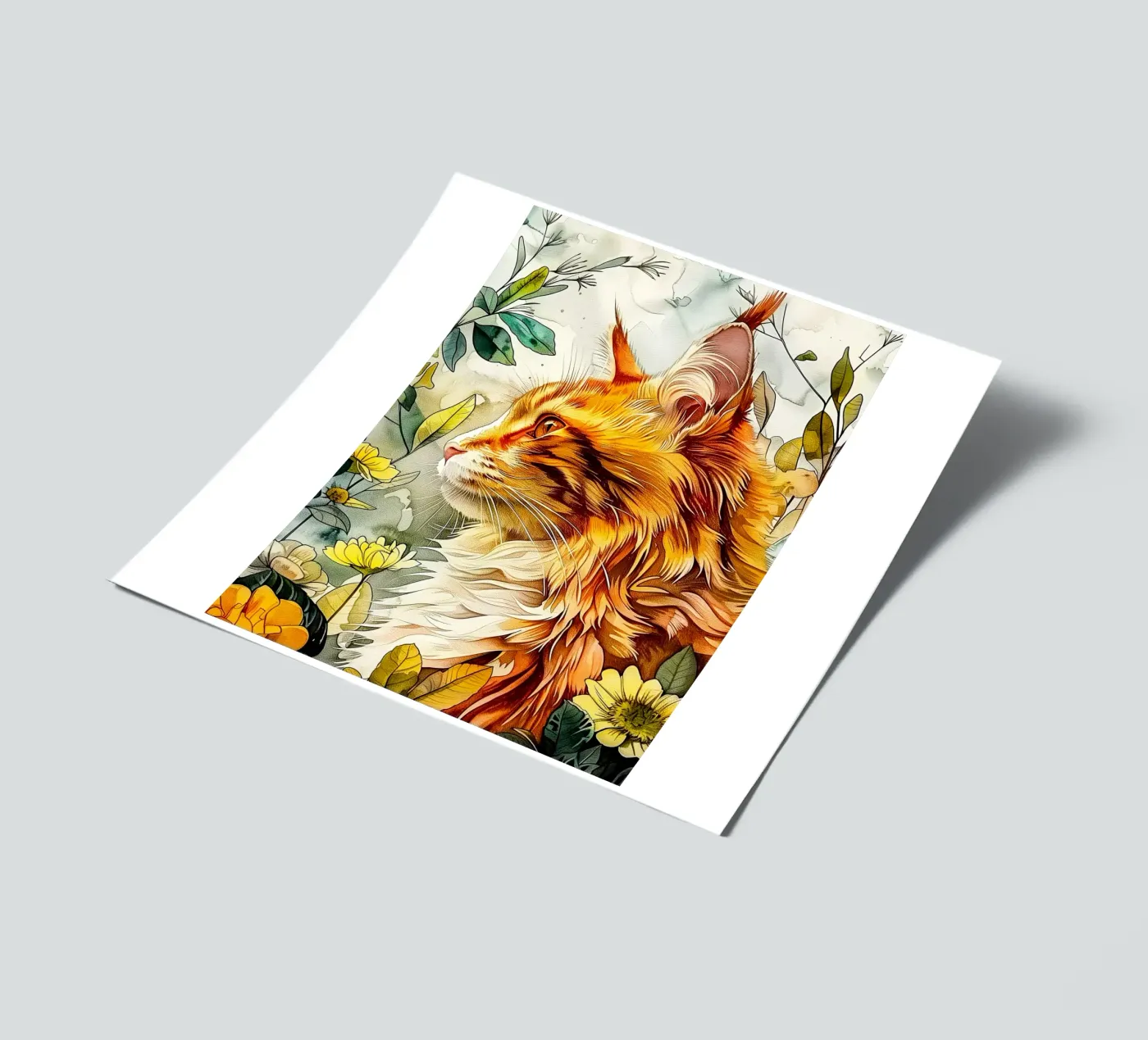 Ginger cat sticker sheet by Lionmixart