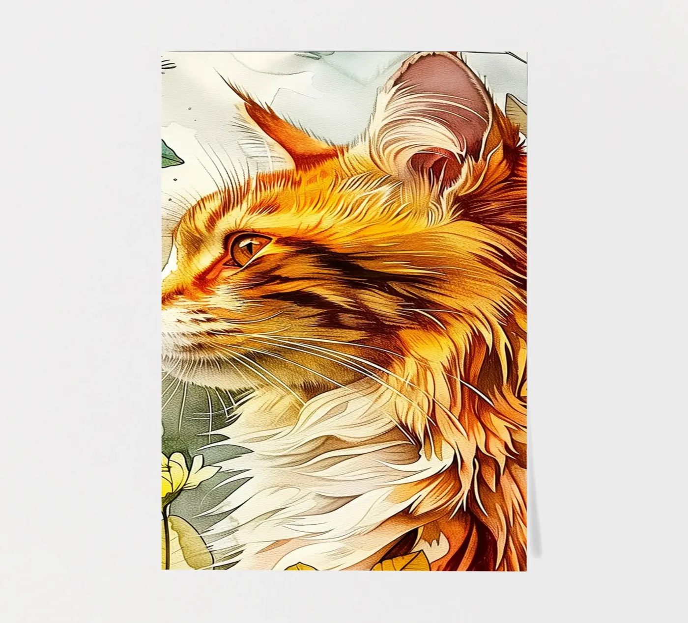 Ginger cat sticker sheet by Lionmixart