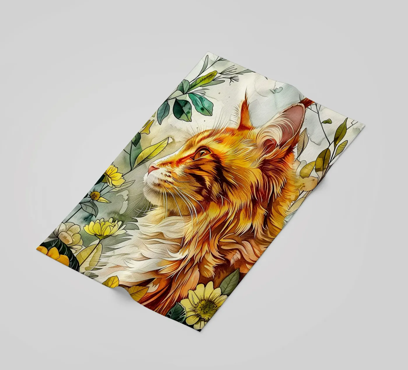 Ginger cat telo mare da Lionmixart