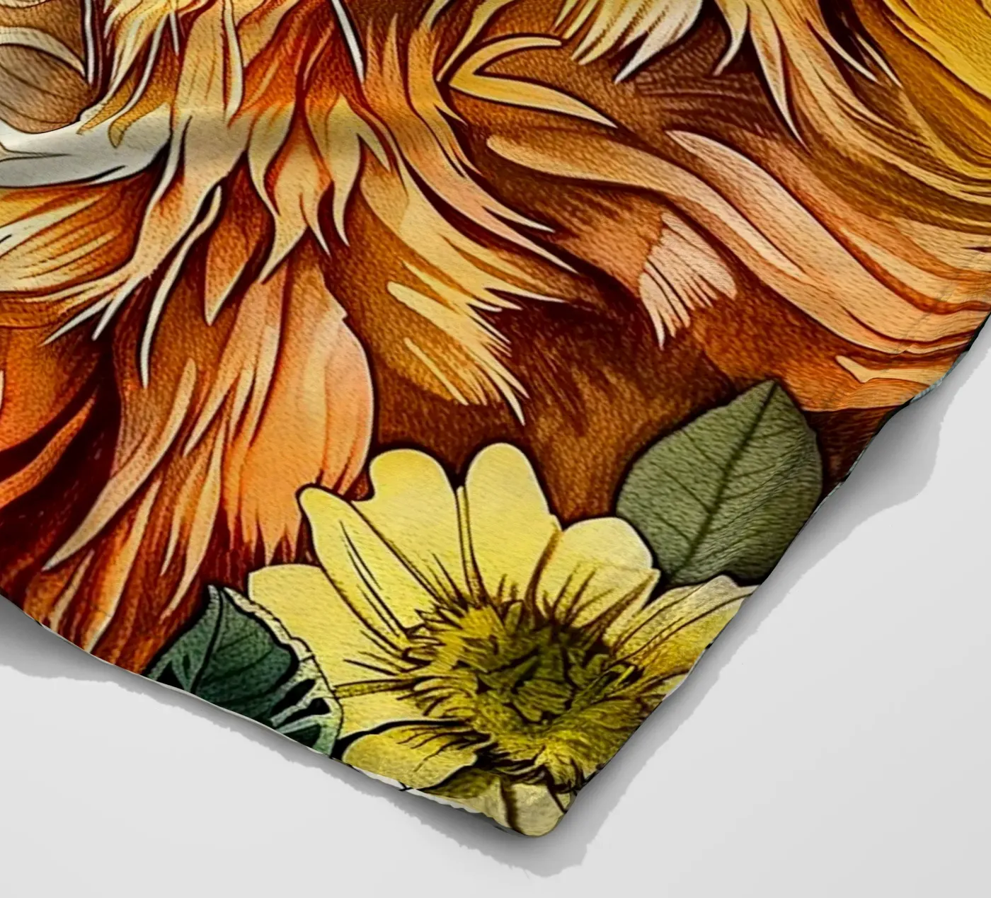 Ginger cat fleecedeken van Lionmixart