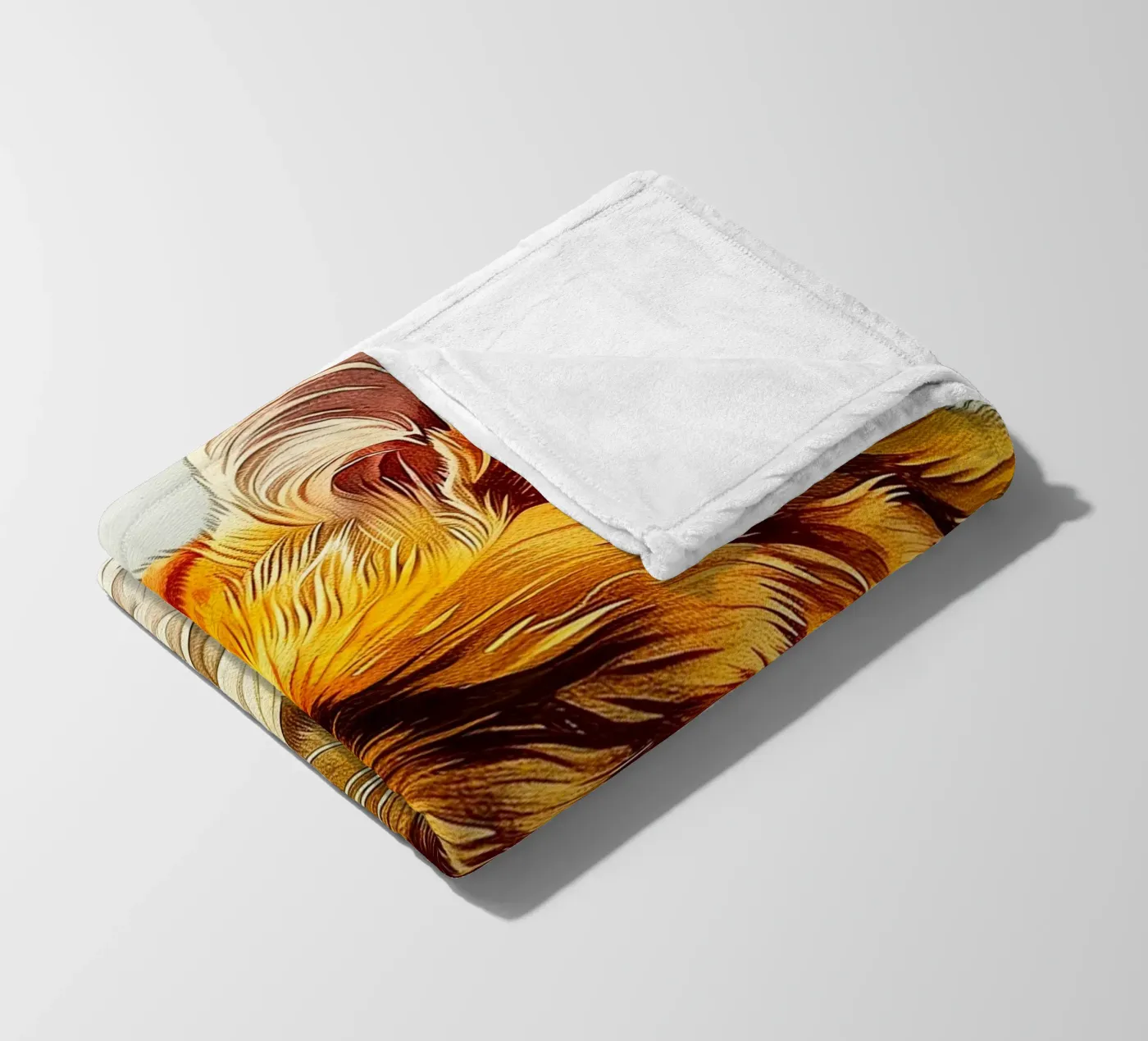 Ginger cat fleecedeken van Lionmixart