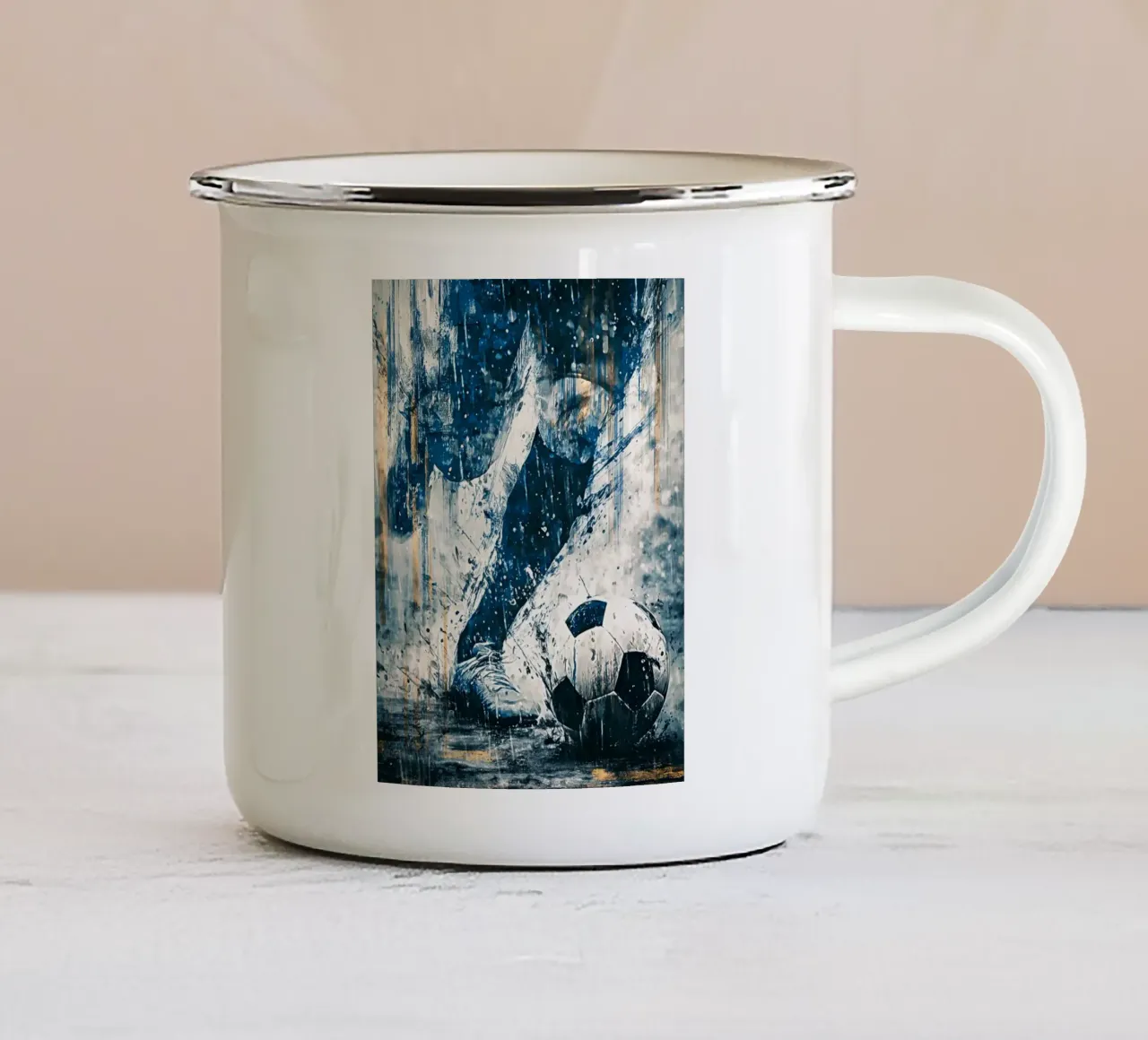 Football Abstract tazza in smalto da Mateo