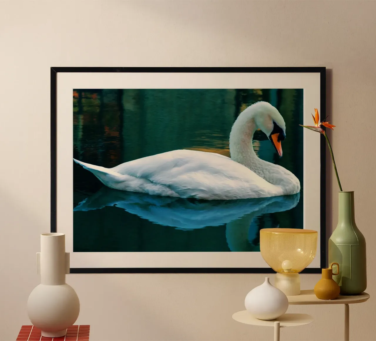 L'eleganza silenziosa di un cigno carta hahnemühle da PhotoVibe Decor