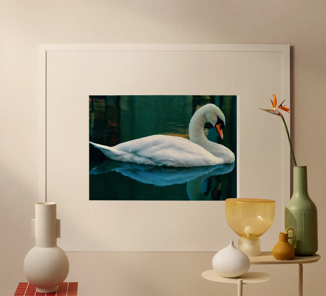 L'eleganza silenziosa di un cigno carta hahnemühle da PhotoVibe Decor