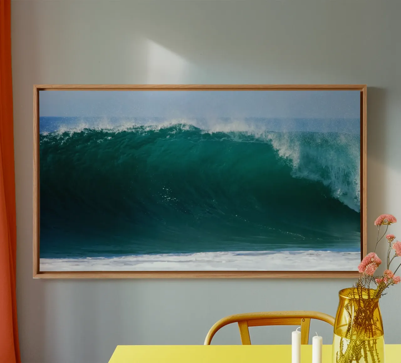 Emerald Break canvas met Baklijst van PhotoVibe Decor