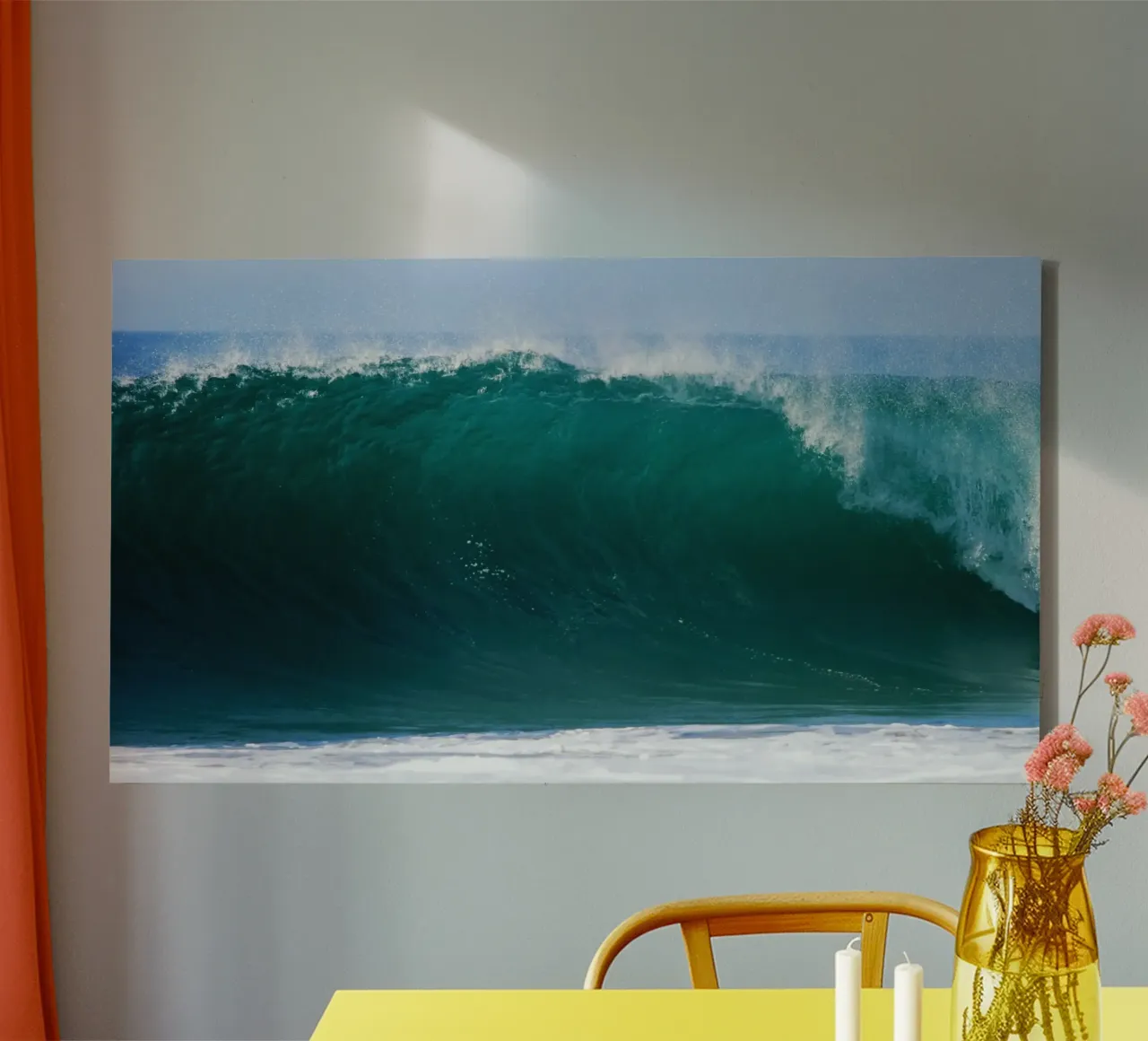 Emerald Break canvas met Baklijst van PhotoVibe Decor