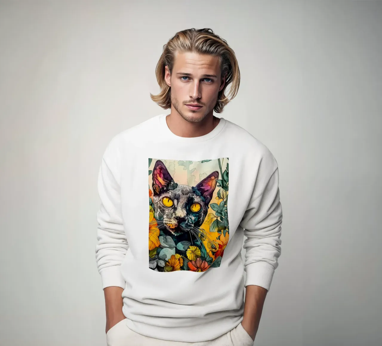 Cat Philippe felpa da Lionmixart