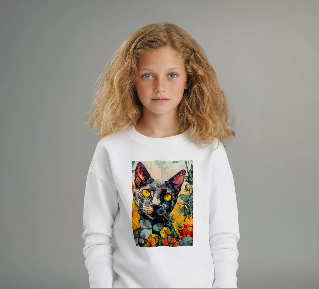 Cat Philippe felpa bambino da Lionmixart