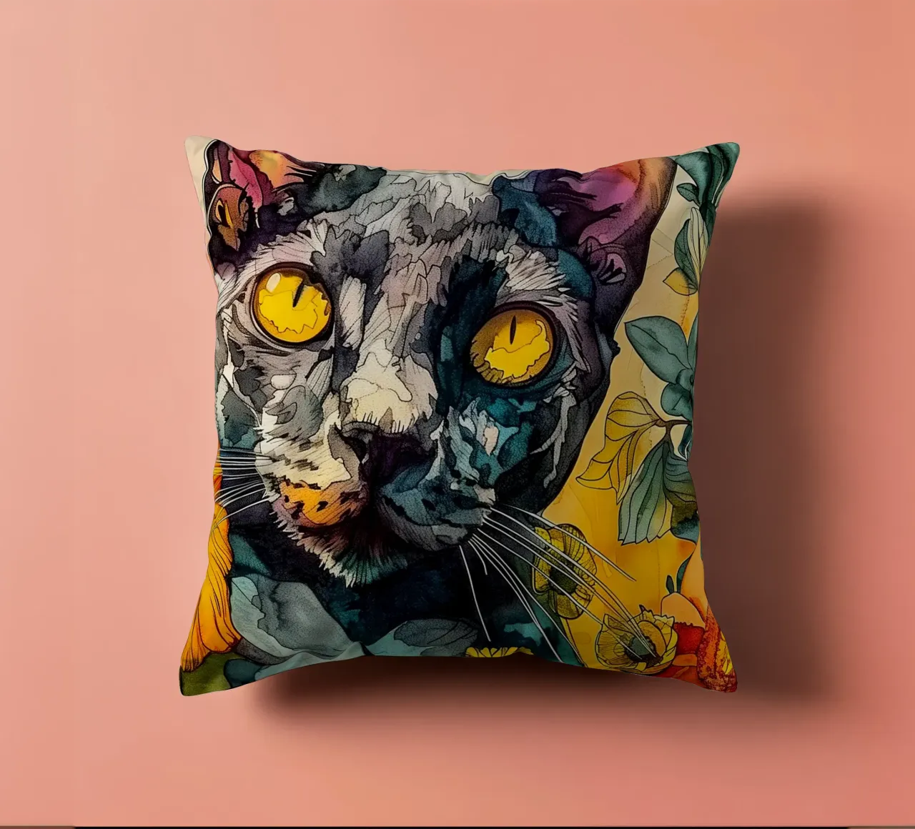 Cat Philippe cuscino da Lionmixart