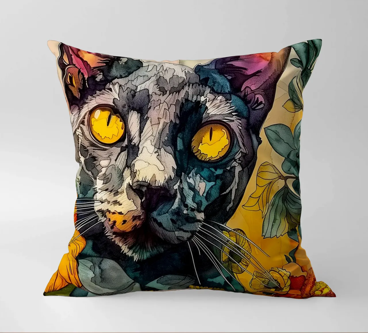 Cat Philippe cuscino da Lionmixart