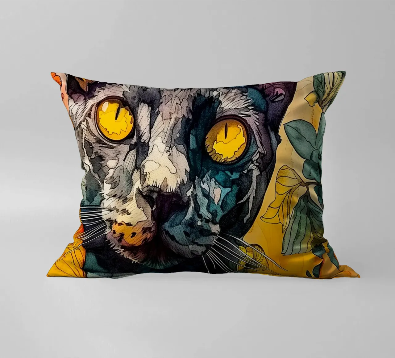 Cat Philippe cuscino da Lionmixart