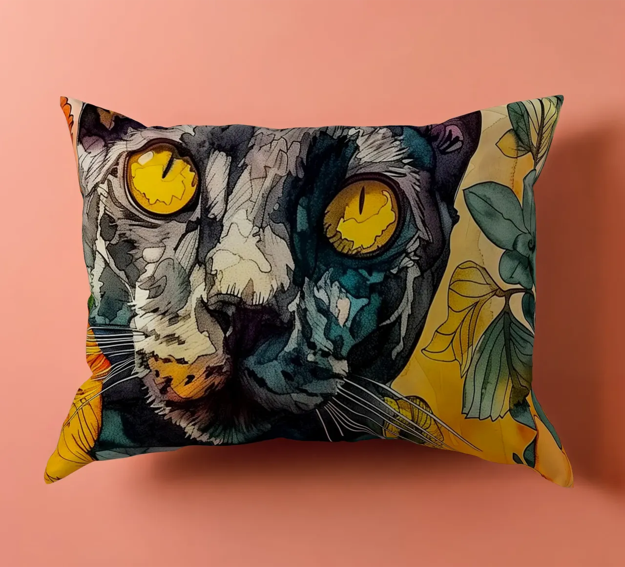 Cat Philippe cuscino da Lionmixart
