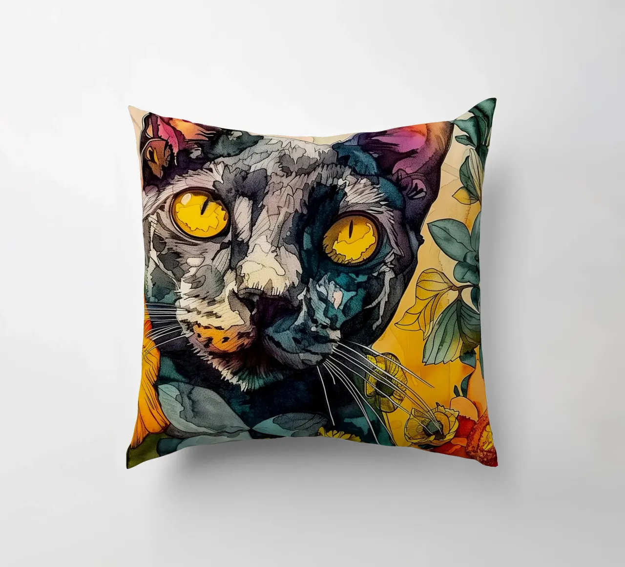 Cat Philippe cuscino da Lionmixart