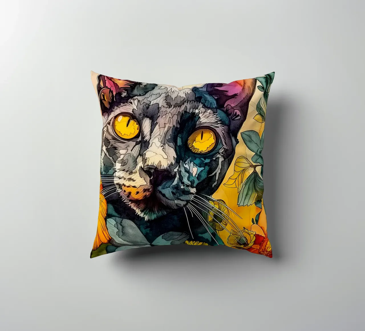 Cat Philippe cuscino da Lionmixart