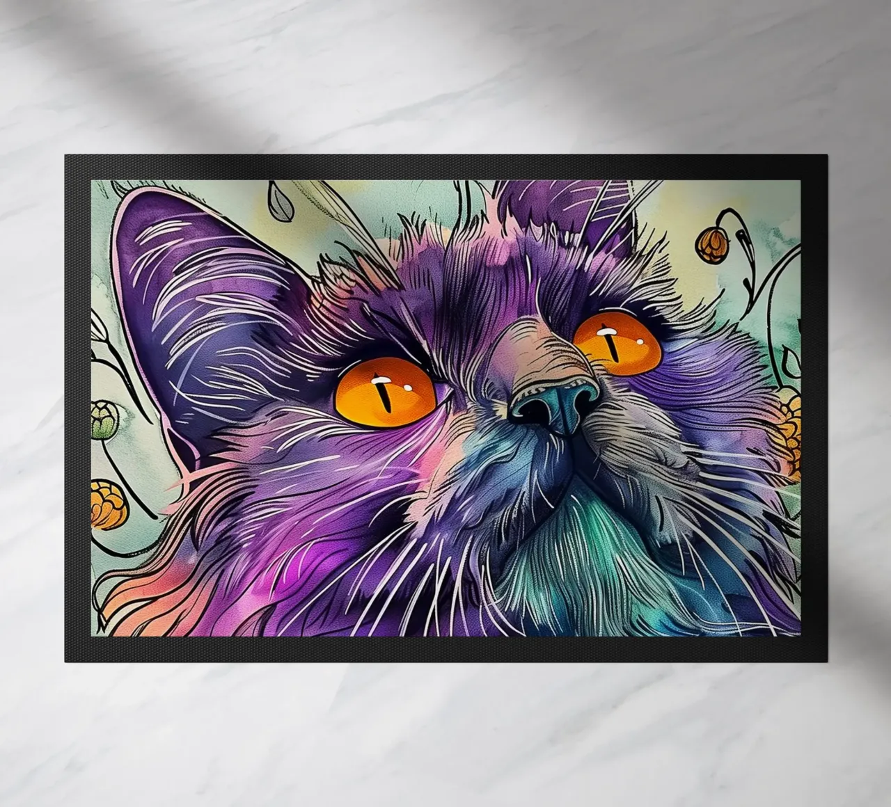 Wang verf deurmat van Lionmixart