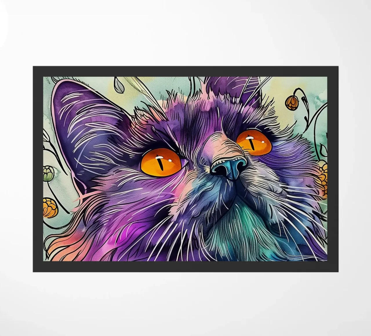 Wang verf deurmat van Lionmixart