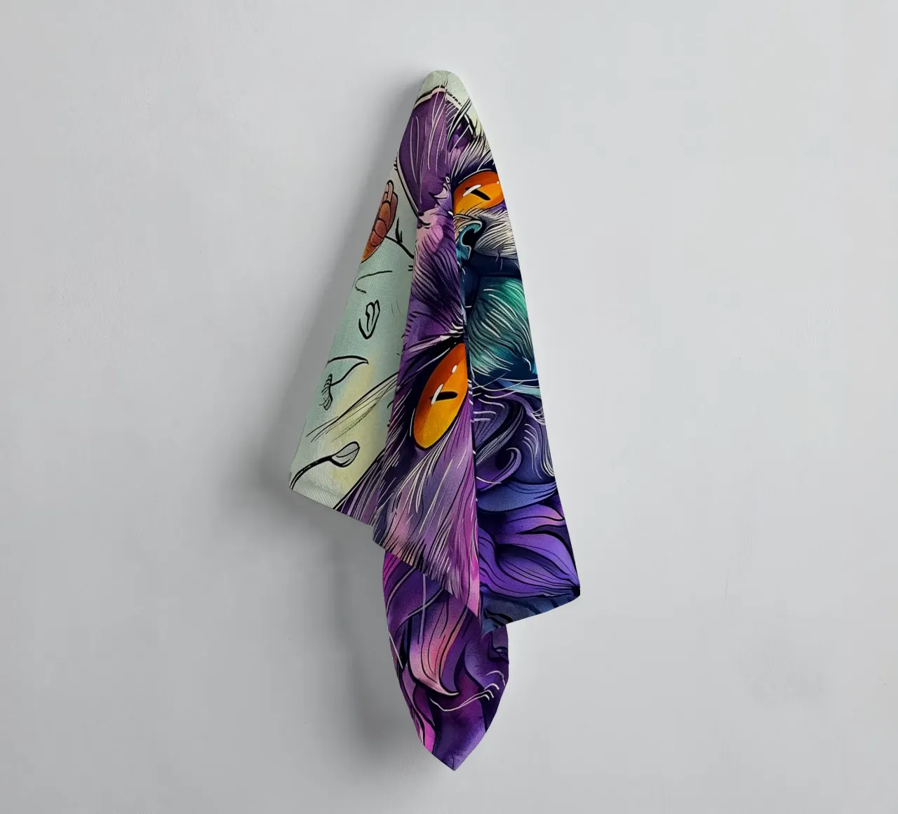 Cheek Paint towel by Lionmixart