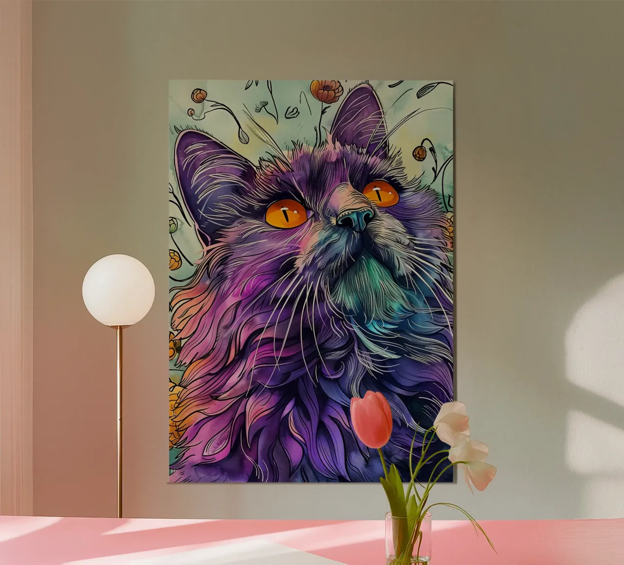 Vernice per guance poster con telaio in legno da Lionmixart