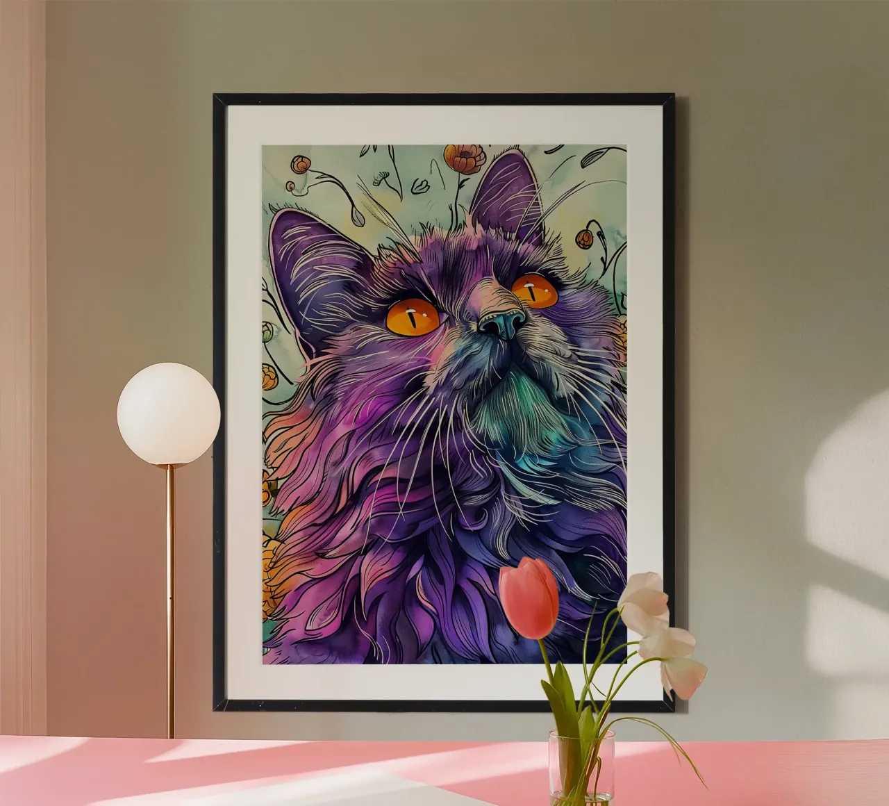 Vernice per guance poster con telaio in legno da Lionmixart