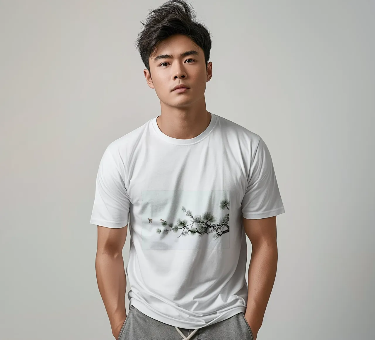 Birds and Pine II t-shirt by Flora & Fauna