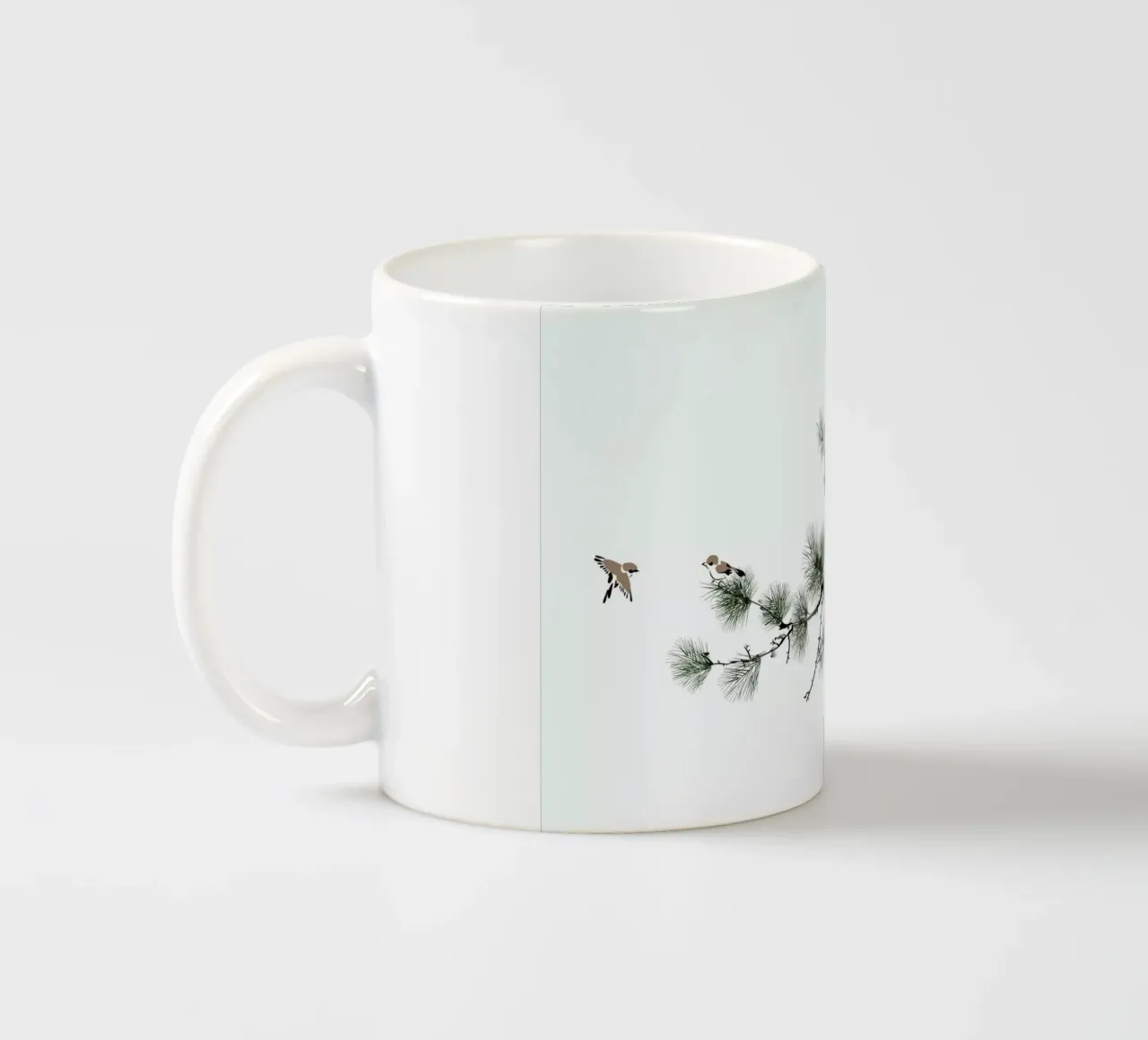 Birds and Pine II tazza in ceramica da Flora & Fauna