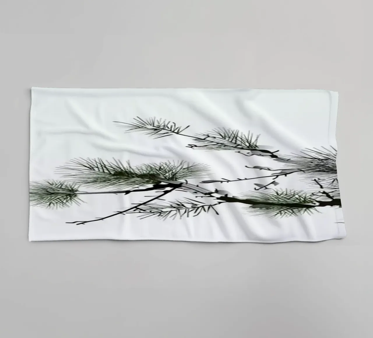 Birds and Pine II asciugamano da bagno da Flora & Fauna