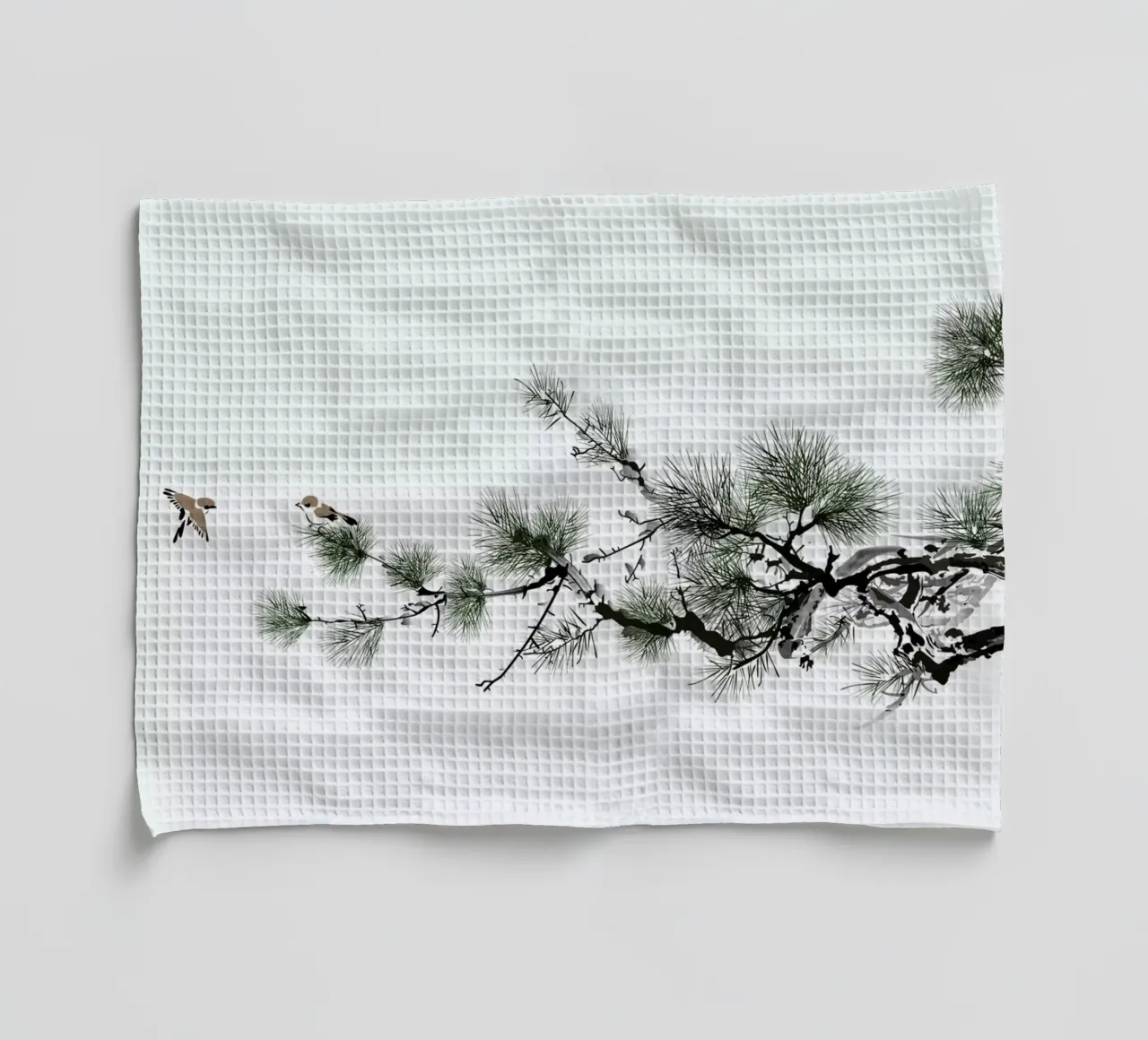 Birds and Pine II canovaccio da cucina da Flora & Fauna