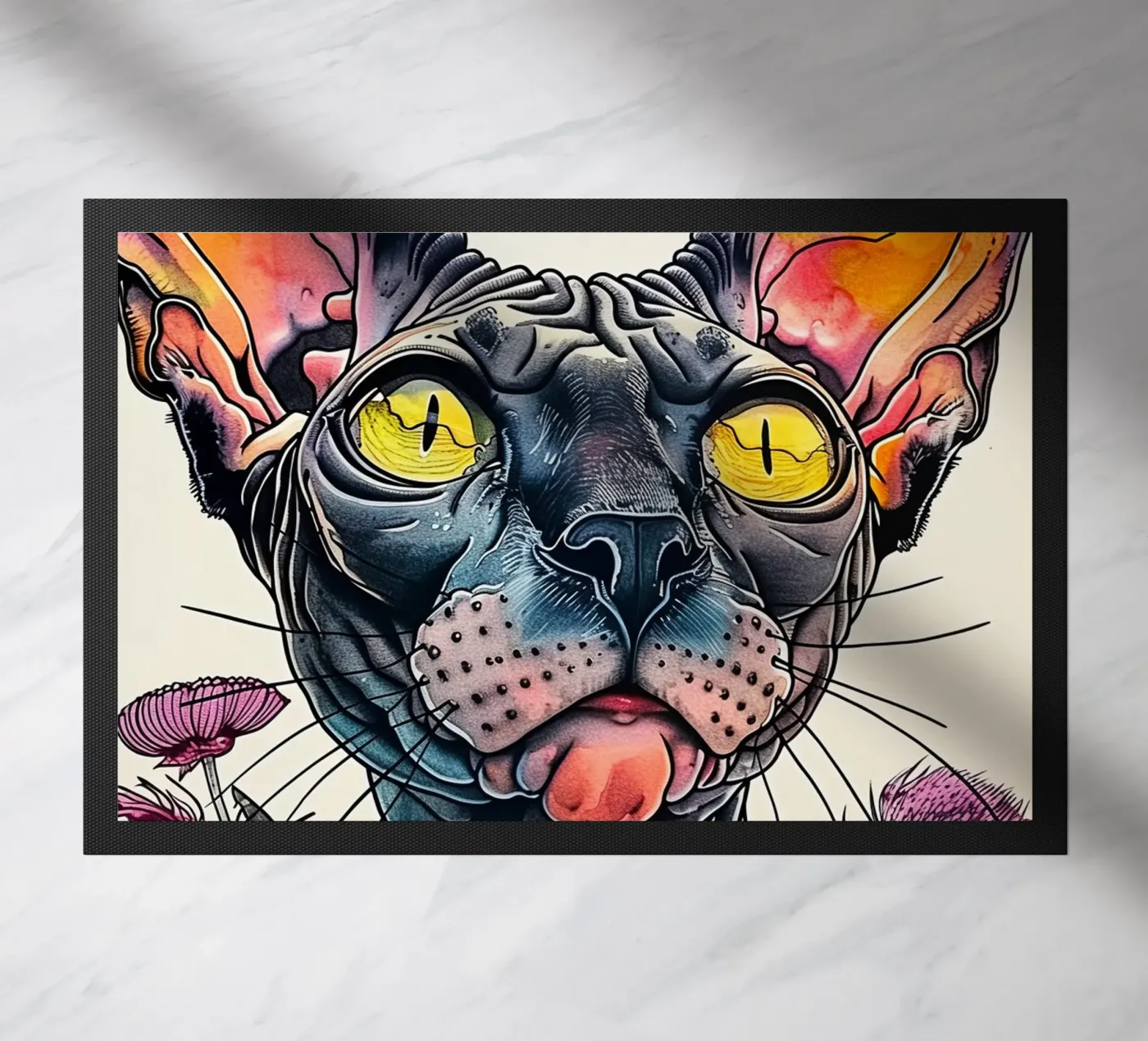 Tobi paint doormat by Lionmixart