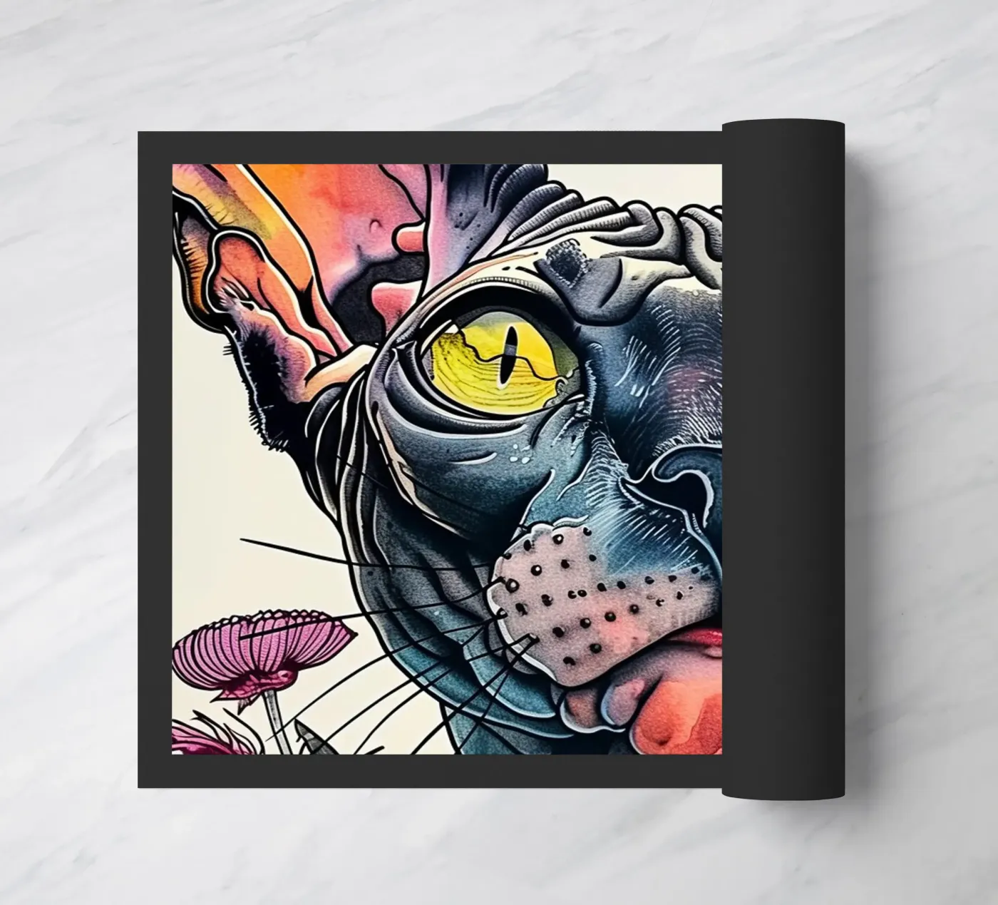 Tobi paint doormat by Lionmixart
