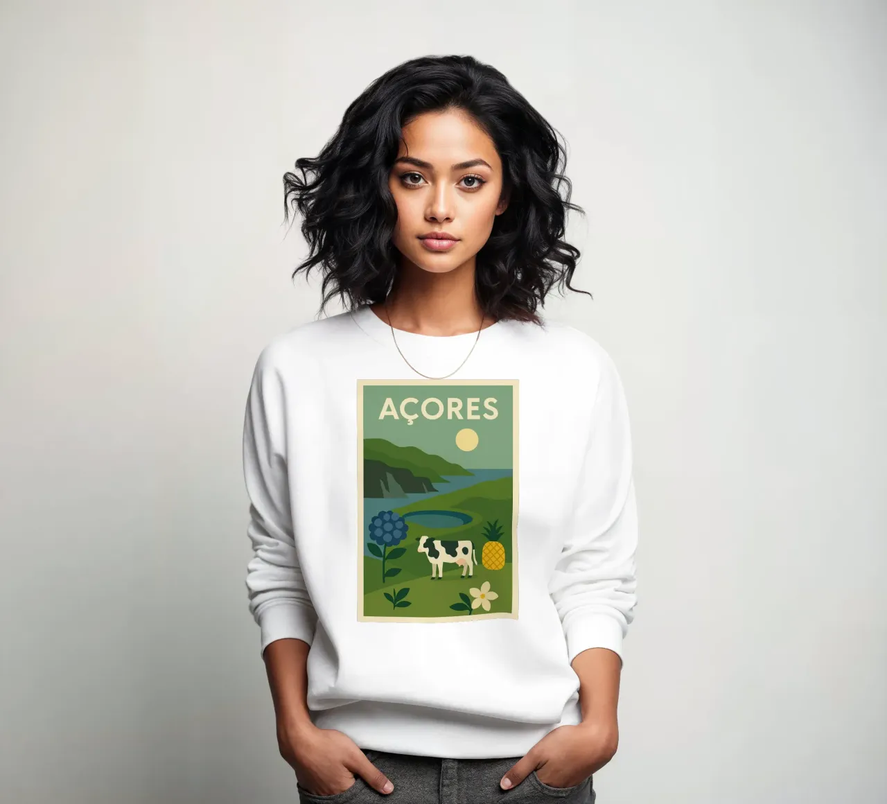 Azzorre - Natura verde e autenticità felpa da JETLAG | affiches voyage