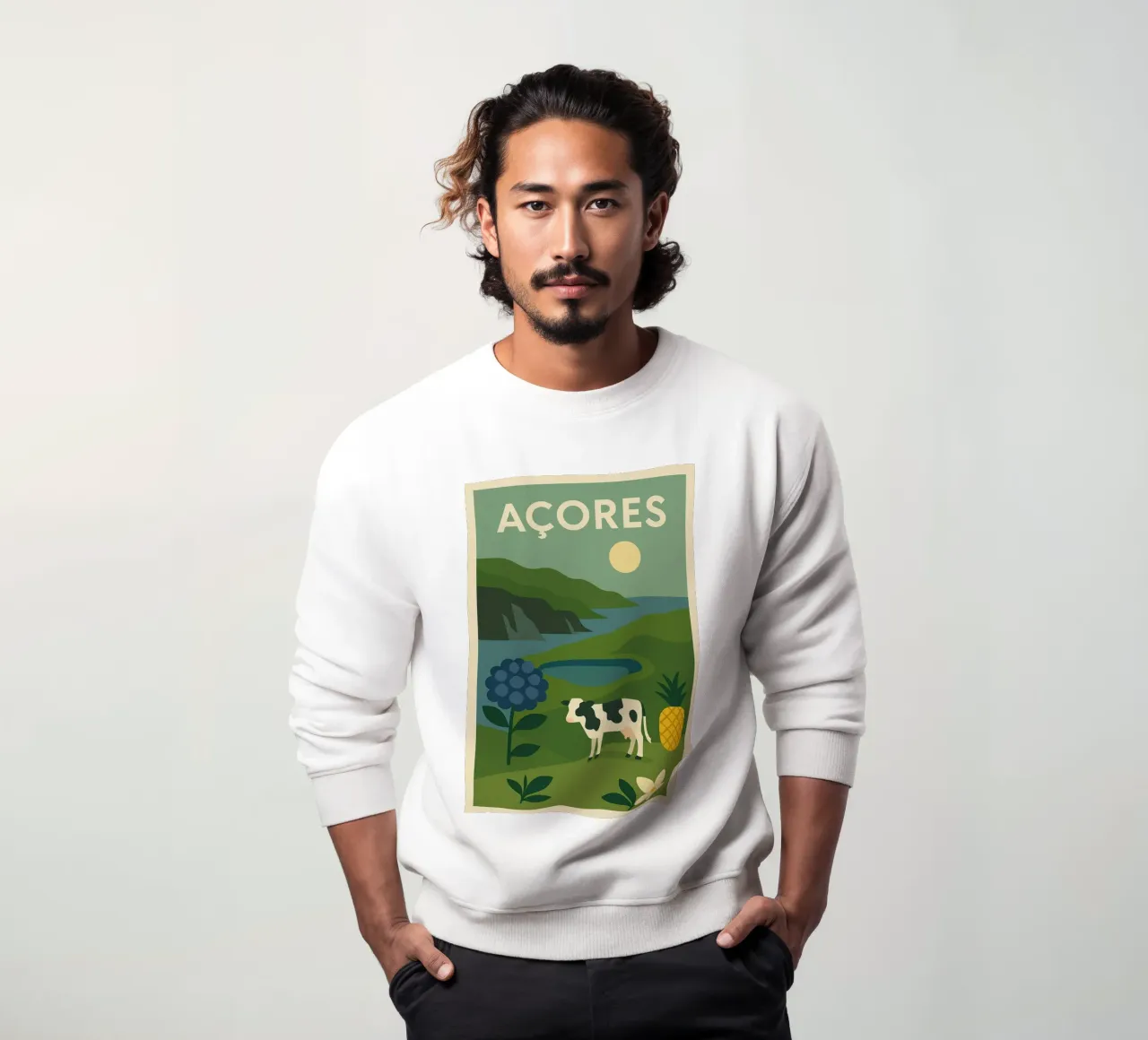 Azzorre - Natura verde e autenticità felpa da JETLAG | affiches voyage