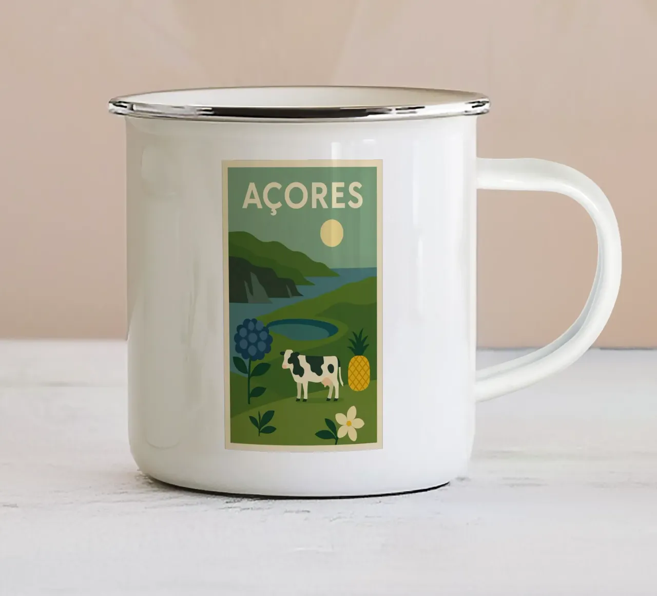 Azzorre - Natura verde e autenticità tazza in smalto da JETLAG | affiches voyage