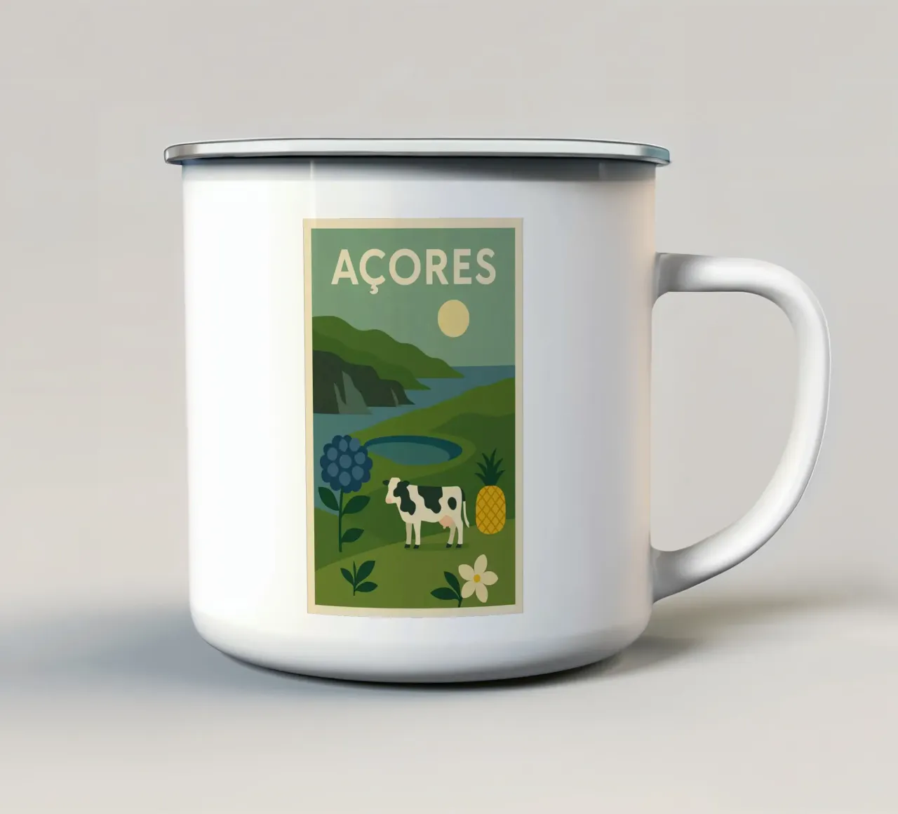 Azzorre - Natura verde e autenticità tazza in smalto da JETLAG | affiches voyage