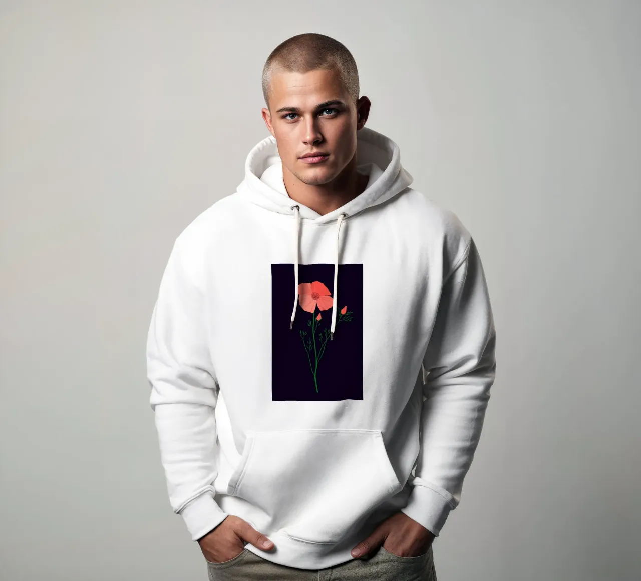 Pressed Poppy felpa con cappuccio da Pure