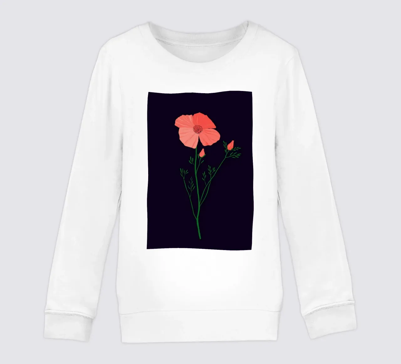 Pressed Poppy felpa bambino da Pure
