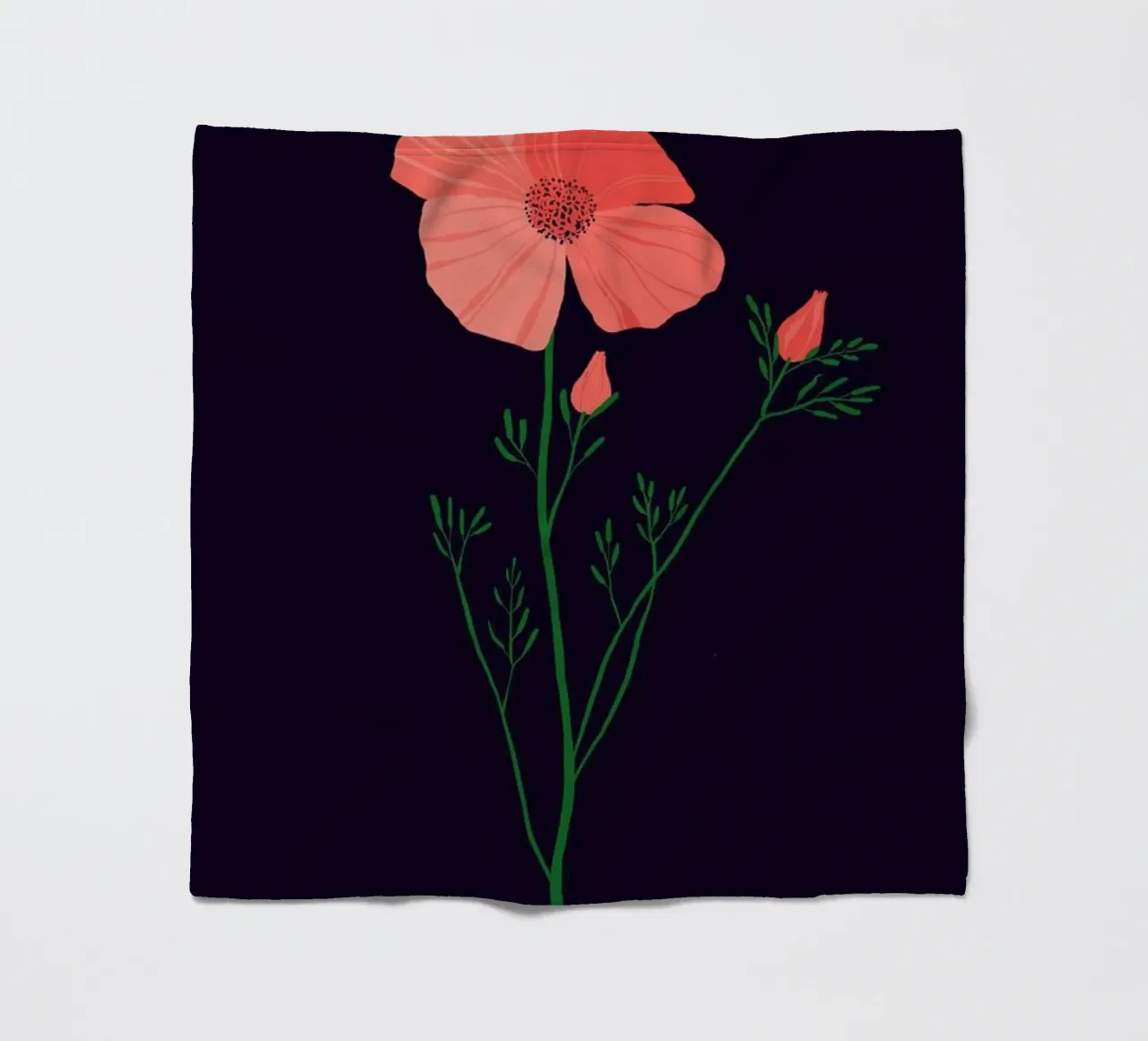 Pressed Poppy coperta in pile da Pure
