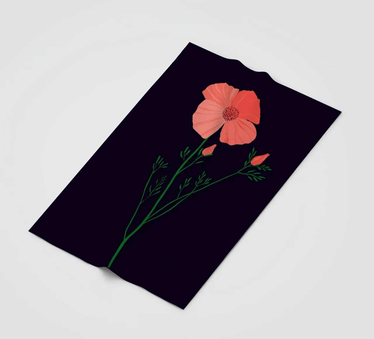 Pressed Poppy coperta in pile da Pure